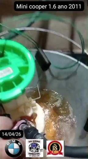 BMW Mini Cooper 1.6, 2011 model, fuel pump serviced at SOS Bombas.