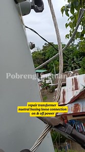 repair loose coonection nuetral busing of transformer on & off power sparkling #fypシ゚viralシfypシ゚ #everyonehighlightsfollowers #highlightseveryone #everyoneシ゚ #highlights2025 #43apec #pobrenglineman2 #fypシviralシ2024 #foryoupagereels #fypageシ #electricity #electrical #lineman #foryouシ #followers #fypシ #highlight | PobrengLineman2.0