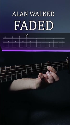 Faded (Alan Walker) – Easy Guitar Arpeggio Lesson With TAB 🎸