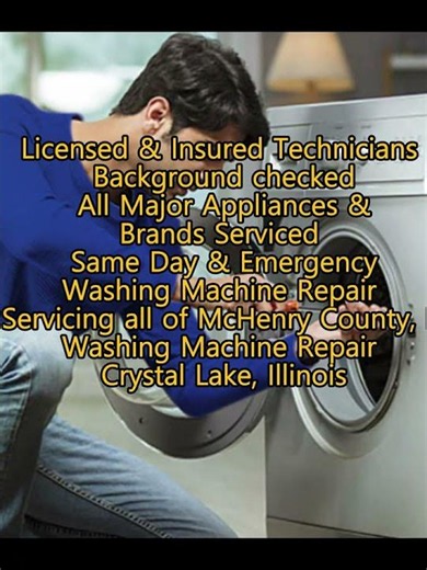 Washing Machine Repair in Crystal Lake, Illinois 847 787 7059