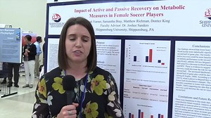 VIDEO: Mariah Varner (WSOC) completed exercise science research with several classmates that analyzed active and passive recovery in women's soccer players. She shared her findings at #SHIPMindsAtWork. | Shippensburg University Athletics