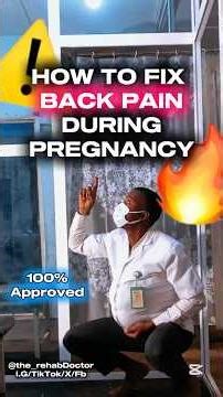 How to fix back pain during pregnancy