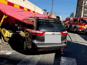 Driver crashes into crowd in downtown Los Angeles, several injured