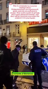 This is a reminder to everyone visiting Lisbon: Pickpockets here are experienced, quick, and rely on confusion to escape. They work in pairs or groups, they target distracted tourists, and they will act innocent even when the evidence is in your hands. Stay alert. Protect your bags. Keep valuables in front of you. Pickpockets strike at train stations, viewpoints, trams, tourist squares, restaurants, and even while you’re taking photos. And remember: exposing them is the fastest way to shut down 