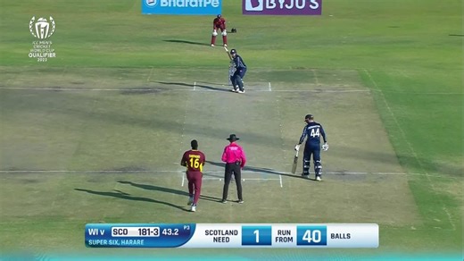 2.6M views · 28K reactions | Scotland pull off their first win against West Indies in ODIs. The Men in Maroon are now out of contention to reach the #CWC23! #SCOvWI #CWC23 | ICC - International Cricket Council | Facebook