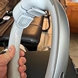 JISULIFE Portable Neck Fan, Upgraded 100 Speeds Personal Bladeless Fan Wearable with Neck Brace, LED Display, 5000mAh Rechargeable Battery Operated, Gifts for Women Men-Grey