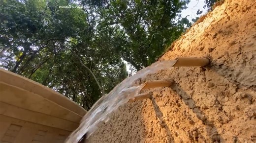 We nearly finished the hut, then exhaustion cost us