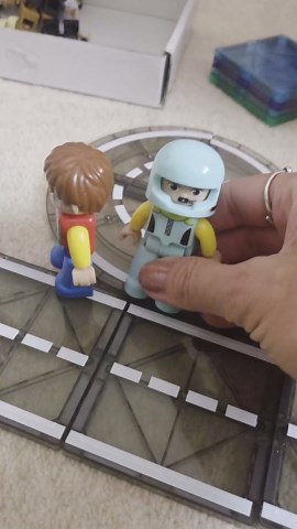 Large Magnetic People Figures for Kids, 3 Inches Magnetic Play People Compatible with Lego, 12 Pieces Magnet Toys for Kids Ages 3 4 5 6+, STEM Learning Toys Magnet Tiles Expansion