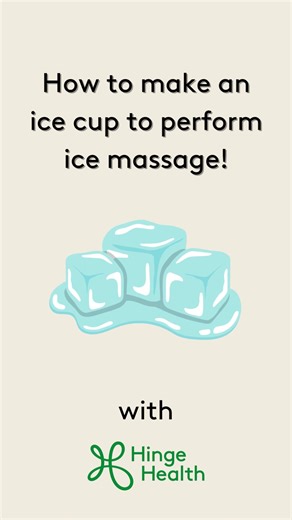 Do you struggle with pain in the boney areas of your body, such as your elbows or ankles? Ice Massage could help! Katie, a physical therapist for Hinge Health, provides her tips on creating an ice cup to ease the process. #healthylifestyle #painrelief #physicaltherapy #movement