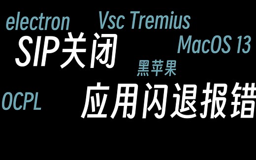 黑苹果应用闪退报错解决方法 | SIP关闭