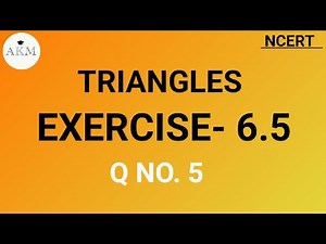 Triangles class 10 ex 6.5 Q5 | Mathematics | NCERT | Class 10th |