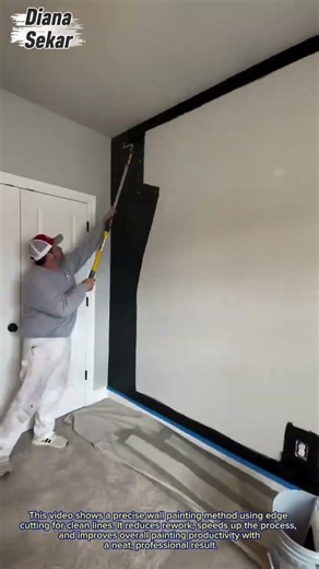 Wall Painting Technique – Fast & Clean Edge Cutting for Perfect Finish
