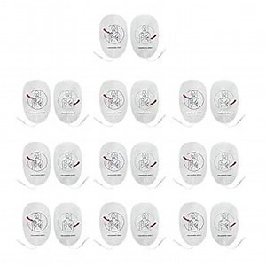 Latex Free Foam AED Practi-Trainer Replacement Pads for Adult,for Training Only, 10 Pairs