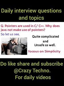 why pointers not in java . pointers used in c/c++ #java #shorts #viral #shortsvideo #youtubeshorts