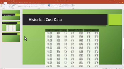 PowerPointでテーブル セルを結合または分割する