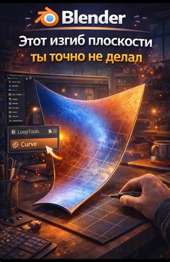 👉 Blender ⚡ Этот изгиб плоскости ты точно не делал