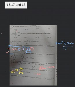 How many positional isomers are possible for... | Filo