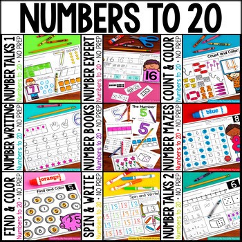 Kindergarten Number Sense Activities For Number Talks Practice to 10 and 20