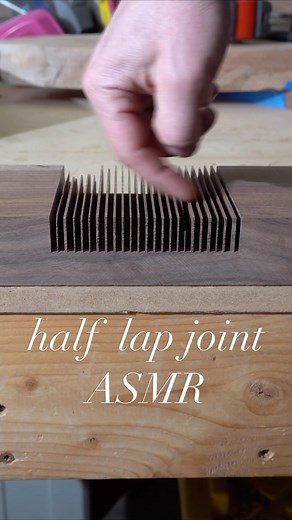 🔊🔊 Here’s the leg component of a coffee table base I’m building right now where the two pieces in the center cross over each other using a half-lap joint! I’ll post a vid of the whole base soon 😄 | Wayward Grain