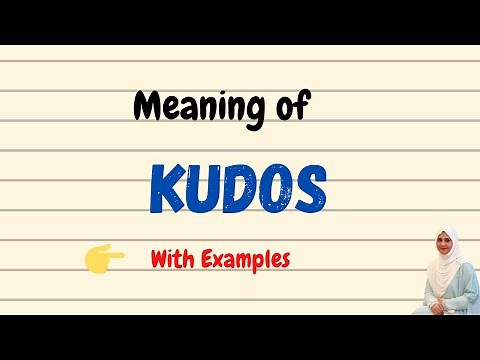 Daily vocabulary | Kudos Meaning | Vocabgram