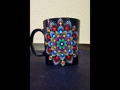 #12 How to paint Mandalas for BEGINNERS! Mandala Coffee Mug Tutorial ( medium)