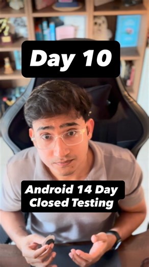 Naman Jaiswal | Ex-Cult.fit on Instagram: "Day 10 of building and I just hit a wall I forgot existed: Android’s mandatory 14-day closed testing. Here’s how it works. Before Google lets your app go live on Play Store, you need to run a closed testing program. You need 12 testers. They need to open your app every single day. For 14 days straight. If you’re working at a big company, this is a non-issue. You have colleagues, you have QA teams, you have people. But when you’re a two-person startup? I