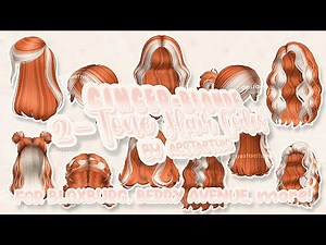 ​BERRY AVENUE CODES HAIR GINGER-BLONDE TWO TONE HIGHLIGHT PT.1! BLOXBURG CODES BROOKHAVEN HAIR CODES