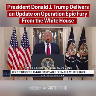 President Trump delivers remarks on Operation Epic Fury from the White House."Our enemies are losing. And America, as it has been for five years under my presidency, is winning." - President Donald J. Trump 🇺🇸