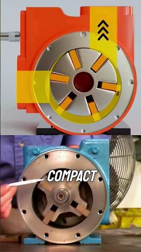 Rotary Vane Pump Mechanism #mechanic #gear #pump