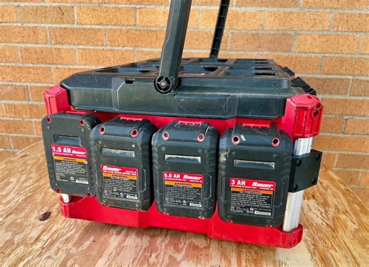 Milwaukee PACKOUT Side Mounted Battery Holder: Fits Dewalt, Ryobi, Rigid, & More Batteries - Etsy