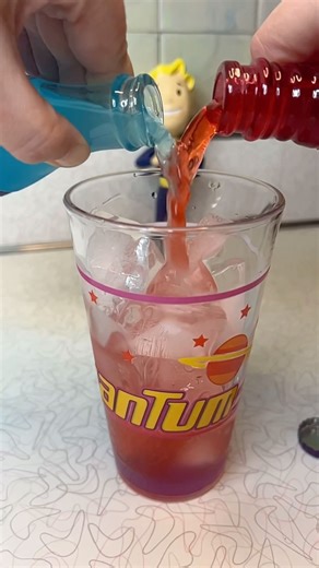 The Nuka BLAST (Unofficial Fallout Drink) consists of Nuka Quantum and Nuka Cherry 🍒 If made how the official Fallout Cookbook recipes state, it’s very fruit punch like..Would you try it? #fallout #nukacola #falloutonprime #fallouttvshow #atomic #1950s #1950svibes #mrsfallout #falloutcollector #falloutcollection #fallout3 #fallout4 #fallout76 #falloutnewvegas #crafting #videogames #gaming #collector #create #painting #gamer #bethesdagamestudios #pov #wasteland #wastelanders #gamingvibes #fallou