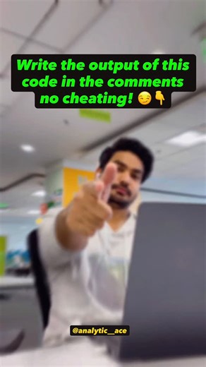 Javed || Data Analytics | Excel | SQL| Python | ML | AI on Instagram: "Drop your Answer ⬇️ . . . Python , java , trending , viral , google , instagram , DataScience, ai . . . #programming #quizz #ai"