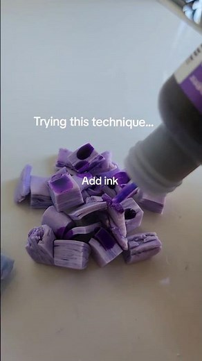 Making Marble polymer clay earrings using this technique! #shorts