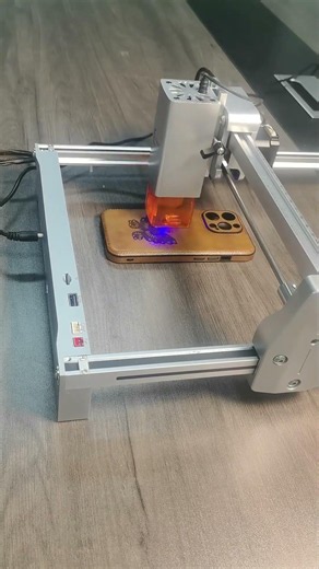 Laser Engraving a Butterfly on Leather Phone Case | Home Laser Craft Demo