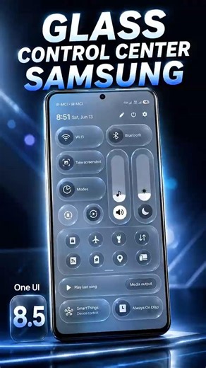 Samsung Glass Control Center ✨ One UI 8.5 Customization