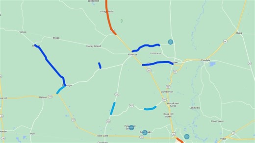 Several roads closed throughout Southeast Texas following Sunday morning storm