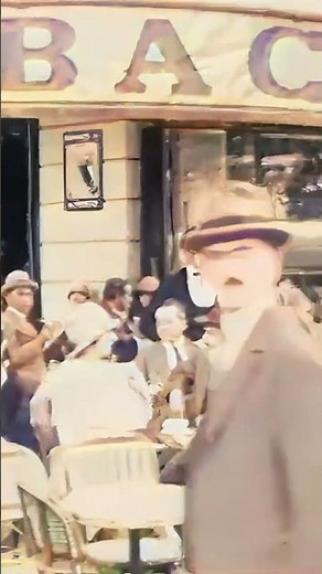 Paris Café in the 1920s - Restored Footage