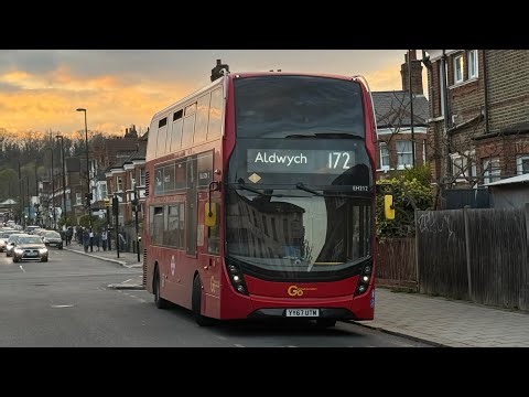 Full Route Visual | Route 172 | Brockley Rise to Aldwych | GAL E400 MMC EH212 YY67 UTM