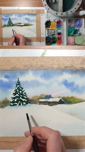 breaking up blobby masking fluid whites in watercolour #watercolor