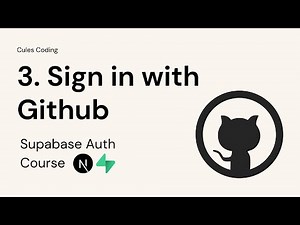3. How to add Github OAuth in Nextjs with Supabase | Server Component | Server Action | Github Login