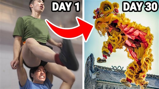 I trained lion dance for 30 days straight