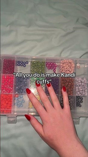 “All You Do Is Make Kandi Cuffs” 💀 #kandi #kandikid #bracelet