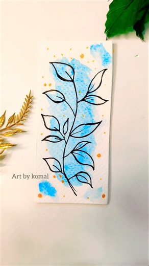 Easy Watercolor Bookmark 🔖 #diy #aesthetic #craft #bookmark #art #artist #youtubeshorts
