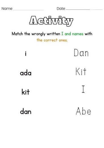 Capitalization for kindergarten is fun!