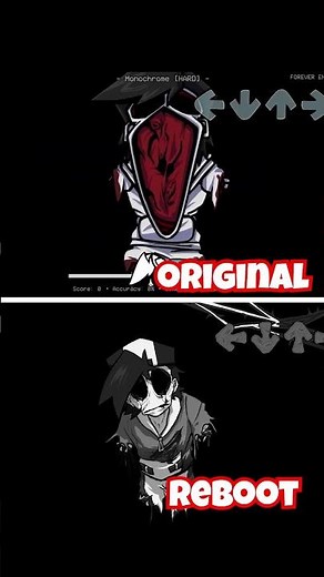 Original Vs Reboot | Hypno's Lullaby Monochrome Song Comparison [FNF]