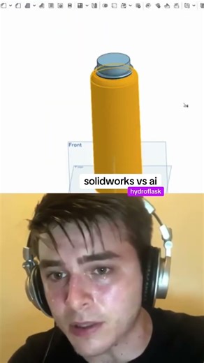 solidworks vs ai hydroflask #solidworks #engineer #model #cad #waterbottle