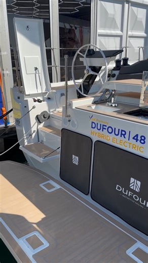 A quick look at the new Dufour Yachts 48 Hybrid Electric at Southampton Boat Show. Would you want one? #sailing #sailinglife #sailingyacht #dufour #dufouryachts | Practical Boat Owner