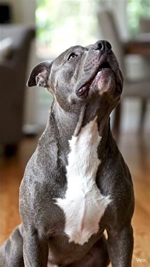 pitbull dog with wolf voice 💀 🔥 #pitbull #dog #wolfdogs #wolf #dogshorts