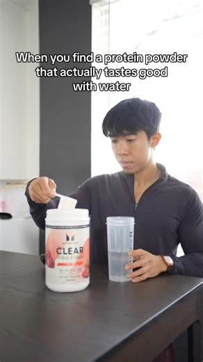 When you Find a Protein Powder that Tastes Good With Water 👀