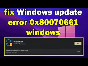 How to fix Windows update error 0x80070661 windows 11 or 10
